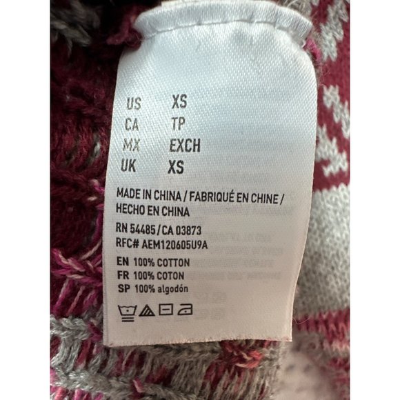 American Eagle Outfitter AEO Sweater Hoodie Womens XS Aztec Knit Pullover Medium - Picture 12 of 16